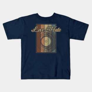 Love/Hate Vynil Silhouette Kids T-Shirt
